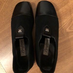NWOT Brighton Black Slip On Loafers Sz 6.5